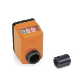  VZPM Positionsanzeiger für Profil-Verstelleinheiten, mechanisch mit Reduzierbuchse Einbaulage: N - schräg, oben<br />Oberfläche / Material: O - glänzend, orange, RAL 2004