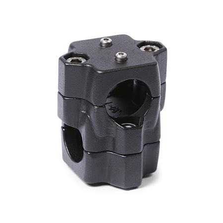  KM.Z Cross linear unit connectors for two-axis systems, multi-piece, aluminum 