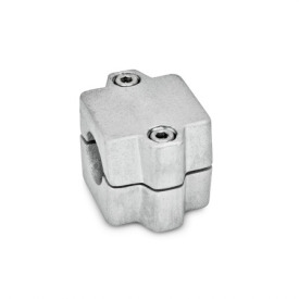  MM Muffen-Klemmverbinder, mehrteilig, Aluminium d<sub>1</sub> / s: B - Bohrung<br />Oberfläche: 8 - gestrahlt, matt, gestrahlt, matt