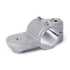  LSQ.E Swivel linear unit connectors, aluminum Type: OZ - Without centring step (smooth)<br />d1: B - Bore<br />Surface: 8 - Blasted, matt, blasted, matt