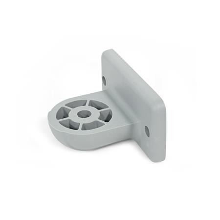  LSF.P Swivel clamps, plastic Type: OZ - Without centring step (smooth)
Surface: 4 - Polyamide (PA), glass fiber reinforced, Gray matt, temperature resistant up to 100 °C, RAL 7040
x<sub>1</sub>: 40