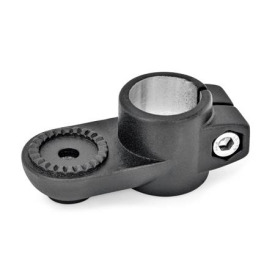  LSP Laschen-Klemmverbinder, Aluminium Typ: AV - mit Außenverzahnung<br />Oberfläche: 2 - strukturiert pulverbeschichtet, Schwarz, RAL 9005