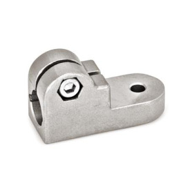  LKT Laschen-Klemmverbinder, Edelstahl Werkstoff: ED - Edelstahl gestrahlt, matt<br />Schraubstelle: 2 - Innensechskantschraube Edelstahl DIN 912-A2-70 und Stoppmutter Edelstahl DIN 985-A2, gleitbeschichtet
