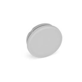  AS Tube end plugs, round and square d / s: D - Diameter<br />Surface: 4 - matte finish, Gray, matt, RAL 7042