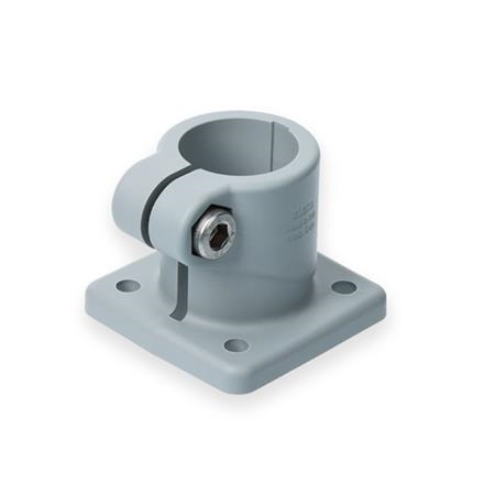  BS.P Base clamps, plastic Surface: 4 - Polyamide (PA), glass fiber reinforced, Gray matt, temperature resistant up to 100 °C, RAL 7040