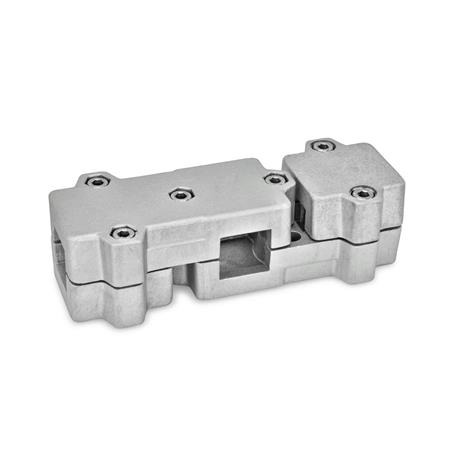  WMD Angle clamps, multi-piece, aluminum d<sub>1</sub> / s: V - Square
Surface: 8 - Blasted, matt, blasted, matt