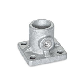  BKG Base clamps, with grub screw, aluminum Surface: 8 - Blasted, matt, blasted, matt
