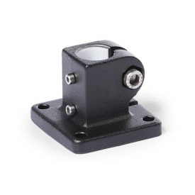  BK.E Fuß-Verfahrschlitten, mit vier Befestigungsbohrungen, Aluminium d1: G - mit Gleiteinsatz<br />Oberfläche: 2 - strukturiert pulverbeschichtet, Schwarz, RAL 9005
