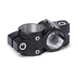  KS.Z Cross linear unit connectors for two-axis systems, aluminium Identification No.: B - Bore<br />Surface: 2 - textured powder-coated, Black, RAL 9005