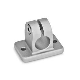 Flansch-Klemmverbinder, mit zwei Befestigungsbohrungen, Aluminium