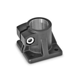  BS Fuß-Klemmverbinder,  Aluminium Oberfläche: 2 - strukturiert pulverbeschichtet, Schwarz, RAL 9005
