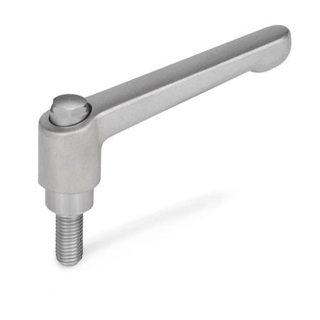  HEK Klemmhebel für Rohr-Klemmverbinder, Schraube, Edelstahl 
