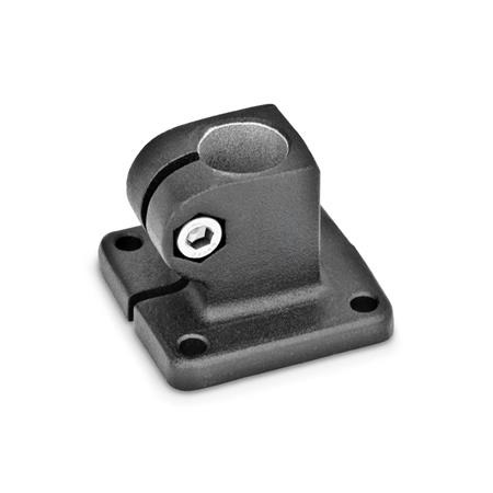  BK Fuß-Klemmverbinder, mit vier Befestigungsbohrungen, Aluminium Oberfläche: 2 - strukturiert pulverbeschichtet, Schwarz, RAL 9005