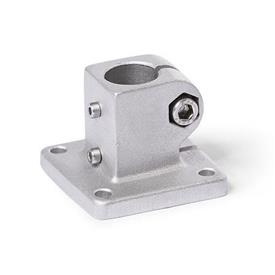  BK.E Fuß-Verfahrschlitten, mit vier Befestigungsbohrungen, Aluminium d1: B - Bohrung<br />Oberfläche: 8 - gestrahlt, matt, gestrahlt, matt