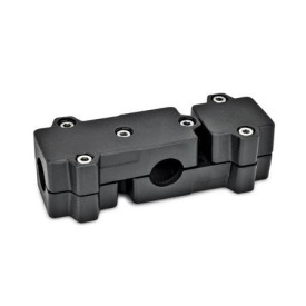  WMD Angle clamps, multi-piece, aluminum d<sub>1</sub> / s: B - Bore<br />Surface: 2 - Black, textured powder-coated, RAL 9005