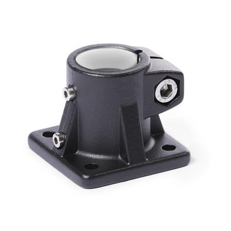  BS.E Fuß-Verfahrschlitten, Aluminium d<sub>1</sub>: G - mit Gleiteinsatz
Oberfläche: 2 - strukturiert pulverbeschichtet, Schwarz, RAL 9005