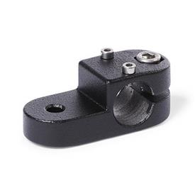  LKQ.E Laschen-Verfahrschlitten, Aluminium d1: B - Bohrung<br />Oberfläche: 2 - strukturiert pulverbeschichtet, Schwarz, RAL 9005