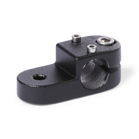  LKQ.E Laschen-Verfahrschlitten, Aluminium d1: B - Bohrung<br />Oberfläche: 2 - strukturiert pulverbeschichtet, Schwarz, RAL 9005