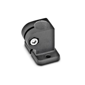  BKZ Fuß-Klemmverbinder, mit zwei Befestigungsbohrungen, Aluminium Oberfläche: 2 - strukturiert pulverbeschichtet, Schwarz, RAL 9005