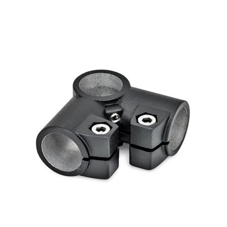  ES Angle clamps, aluminum Surface: 2 - Black, textured powder-coated, RAL 9005