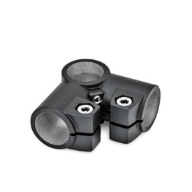  ES Eck-Klemmverbinder, Aluminium Oberfläche: 2 - strukturiert pulverbeschichtet, Schwarz, RAL 9005