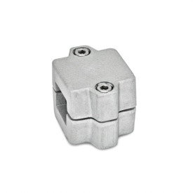  MM Muffen-Klemmverbinder, mehrteilig, Aluminium d<sub>1</sub> / s: V - Vierkant<br />Oberfläche: 8 - gestrahlt, matt, gestrahlt, matt
