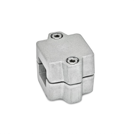 MM Sleeve clamps, multi-piece, aluminum d<sub>1</sub> / s: V - Square
Surface: 8 - Blasted, matt, blasted, matt