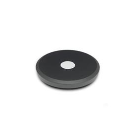  VZH Handräder, für Verstell- und Übertragungseinheiten Form: A - ohne Griff<br />Oberfläche: 2 - strukturmatt, strukturiert pulverbeschichtet, Schwarz, RAL 9005<br />d<sub>2</sub>: 50...63 - Scheibenhandrad