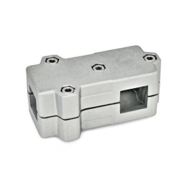  TMD T-Klemmverbinder, mehrteilig, Aluminium d<sub>1</sub> / s<sub>1</sub>: V - Vierkant<br />d<sub>2</sub> / s<sub>2</sub>: V - Vierkant<br />Oberfläche: 8 - gestrahlt, matt, gestrahlt, matt