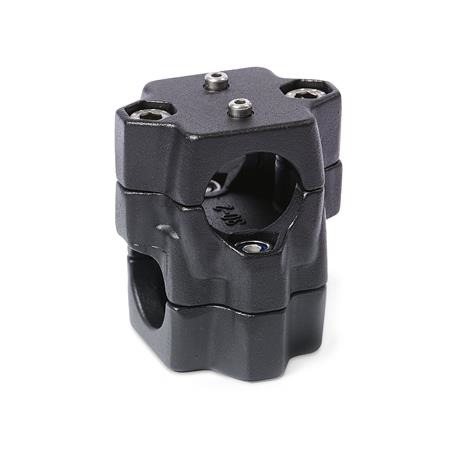  KM.E Cross linear unit connectors for one-axis systems, multi-piece, aluminum 