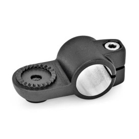  LSQ Laschen-Klemmverbinder, Aluminium Typ: AV - mit Außenverzahnung<br />Oberfläche: 2 - strukturiert pulverbeschichtet, Schwarz, RAL 9005