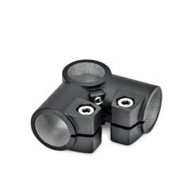  ES Eck-Klemmverbinder, Aluminium Oberfläche: 2 - strukturiert pulverbeschichtet, Schwarz, RAL 9005