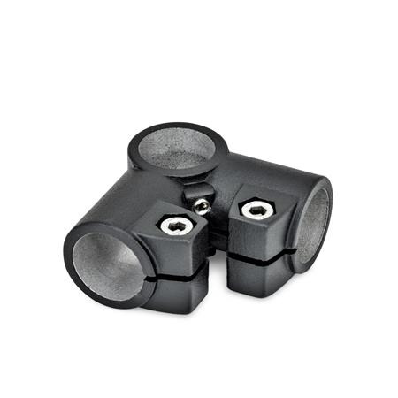  ES Eck-Klemmverbinder, Aluminium Oberfläche: 2 - strukturiert pulverbeschichtet, Schwarz, RAL 9005