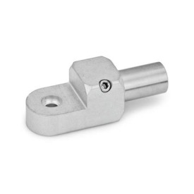  LGT T-Laschen-Klemmhalter, Aluminium Oberfläche: G - Aluminium gleitgeschliffen, matt<br />Typ: W - mit Bolzen (Edelstahl nichtrostend, 1.4305)