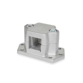  FMS Flanged clamps, multi-piece, with six fastening bores, aluminum 