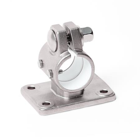  FE.E Flanged linear unit connectors, with four fastening bores, stainless steel Type: A - Without seals