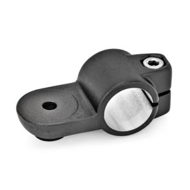  LSQ Laschen-Klemmverbinder, Aluminium Typ: OZ - ohne Zentrieransatz (glatt)<br />Oberfläche: 2 - strukturiert pulverbeschichtet, Schwarz, RAL 9005