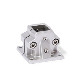  BM.E Fuß-Verfahrschlitten, mehrteilig, Aluminium Bildvarianten: V - Vierkant<br />Oberfläche: 8 - gestrahlt, matt, gestrahlt, matt