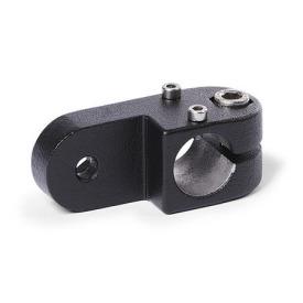  LKP.E Laschen-Verfahrschlitten, Aluminium d1: B - Bohrung<br />Oberfläche: 2 - strukturiert pulverbeschichtet, Schwarz, RAL 9005