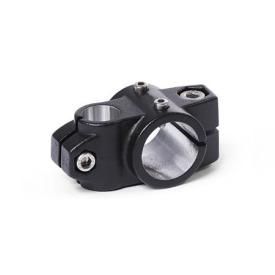  KSU.E Kreuz-Verfahrschlitten für Einachssysteme, ungleiche Bohrungsmaße, Aluminium d1: B - Bohrung<br />Oberfläche: 2 - strukturiert pulverbeschichtet, Schwarz, RAL 9005