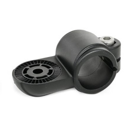  LSQ.P Swivel clamps, plastic Type: IV - With internal serration<br />Surface: 2 - Polyamide (PA), glass fiber reinforced, Black matt, temperature resistant up to 100 °C, RAL 9005
