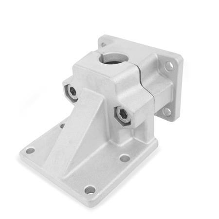  BMA Base flanged clamps, multi-piece, aluminum d<sub>1</sub> / s: B - Bore
Surface: 8 - Blasted, matt, blasted, matt