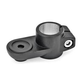  LSP Laschen-Klemmverbinder, Aluminium Typ: MZ - mit Zentrieransatz<br />Oberfläche: 2 - strukturiert pulverbeschichtet, Schwarz, RAL 9005