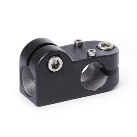  TK.E T-linear unit connectors, aluminium Bildzuordnung: B - Bore<br />Surface: 2 - Black, textured powder-coated, RAL 9005