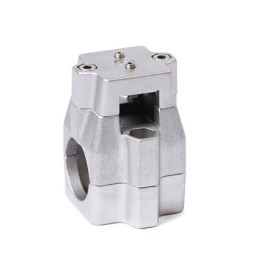  KMU.E Cross linear unit connectors, multi-piece, unequal bore dimensions, aluminum 