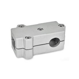  TMD T-clamps, multi-piece, aluminum d<sub>1</sub> / s<sub>1</sub>: V - Square<br />d<sub>2</sub> / s<sub>2</sub>: B - Bore<br />Surface: 8 - Blasted, matt, blasted, matt