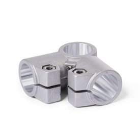  ES Eck-Klemmverbinder, Aluminium Oberfläche: 8 - gestrahlt, matt, gestrahlt, matt