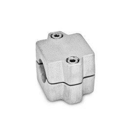 MM Muffen-Klemmverbinder, mehrteilig, Aluminium d<sub>1</sub> / s: B - Bohrung<br />Oberfläche: 8 - gestrahlt, matt, gestrahlt, matt