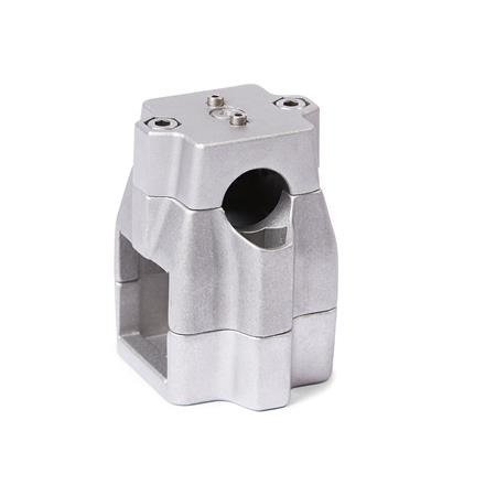  KMU.E Kreuz-Verfahrschlitten, mehrteilig, ungleiche Bohrungsmaße, Aluminium 