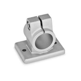  FSZ Flansch-Klemmverbinder, mit zwei Befestigungsbohrungen, Aluminium Oberfläche: 8 - gestrahlt, matt, gestrahlt, matt